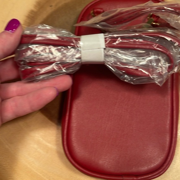 NWT badly Mishka, vegan leather in brick red phone case with wallet pocke… - Picture 5 of 10